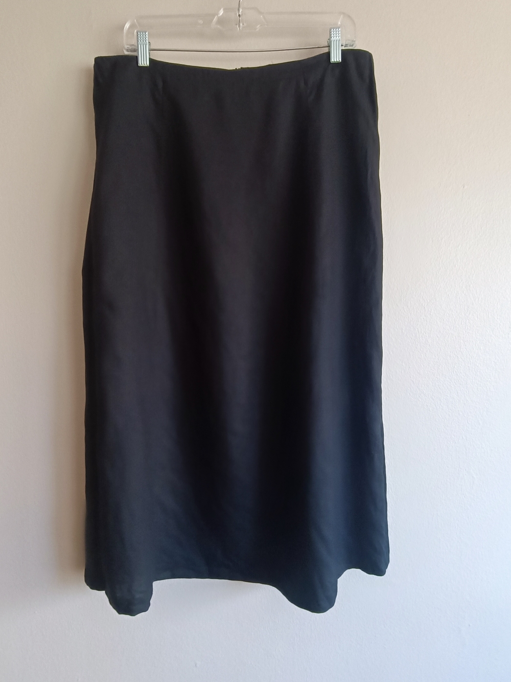 SPANNER Black Linen Midi Skirt | Size 12 | Classic Summer Staple